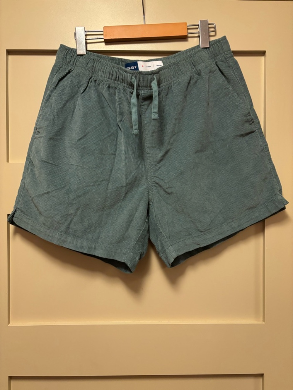 OLD NAVY Corduroy 5” Short Slouchy Baggy Jogger Sea Glass Teal Green Relaxed